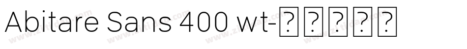 Abitare Sans 400 wt字体转换